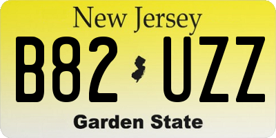 NJ license plate B82UZZ