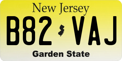 NJ license plate B82VAJ