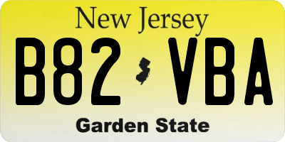 NJ license plate B82VBA