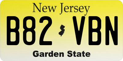 NJ license plate B82VBN