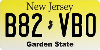 NJ license plate B82VBO