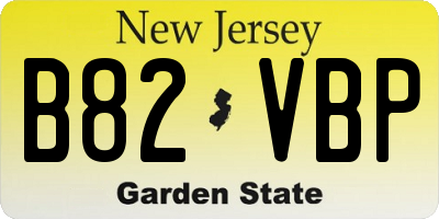 NJ license plate B82VBP