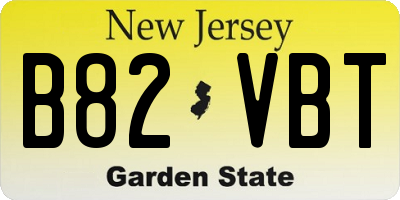 NJ license plate B82VBT