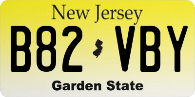 NJ license plate B82VBY