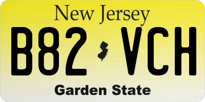 NJ license plate B82VCH