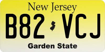 NJ license plate B82VCJ