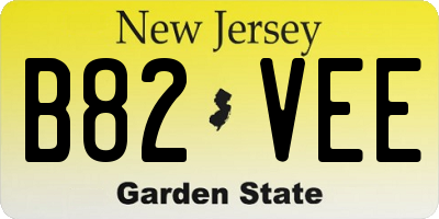 NJ license plate B82VEE