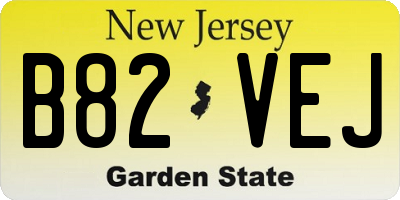 NJ license plate B82VEJ