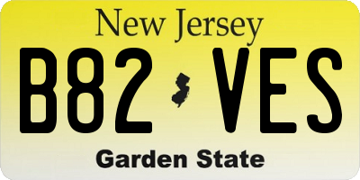 NJ license plate B82VES