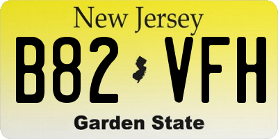NJ license plate B82VFH