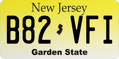 NJ license plate B82VFI