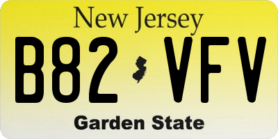 NJ license plate B82VFV