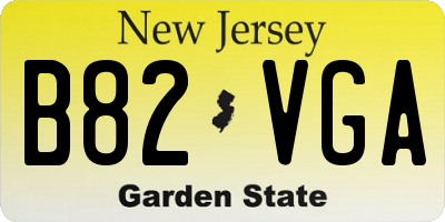 NJ license plate B82VGA