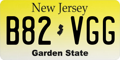 NJ license plate B82VGG
