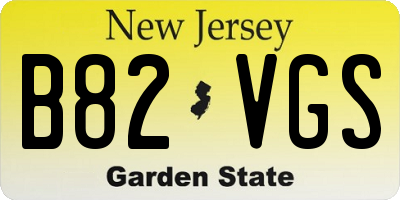 NJ license plate B82VGS