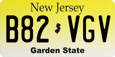 NJ license plate B82VGV