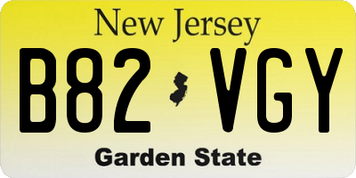 NJ license plate B82VGY