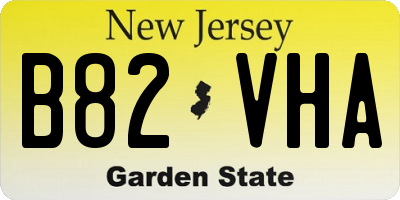 NJ license plate B82VHA