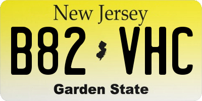 NJ license plate B82VHC