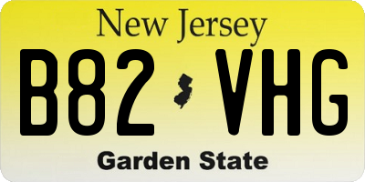 NJ license plate B82VHG