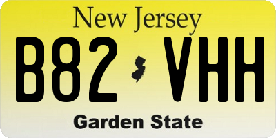 NJ license plate B82VHH