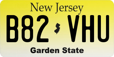 NJ license plate B82VHU