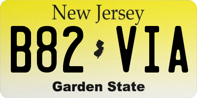 NJ license plate B82VIA