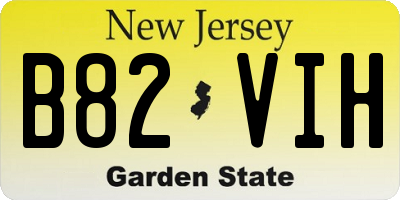 NJ license plate B82VIH