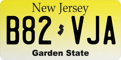 NJ license plate B82VJA