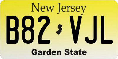 NJ license plate B82VJL
