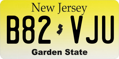 NJ license plate B82VJU
