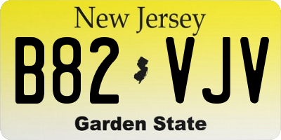 NJ license plate B82VJV