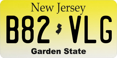 NJ license plate B82VLG
