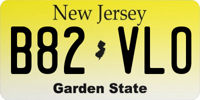 NJ license plate B82VLO