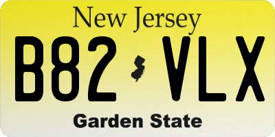 NJ license plate B82VLX
