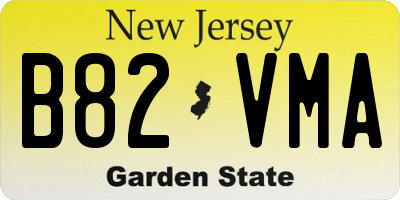 NJ license plate B82VMA
