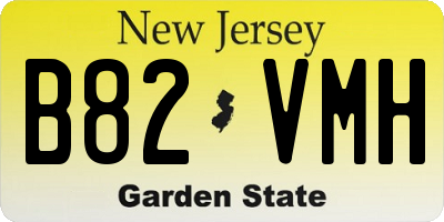 NJ license plate B82VMH