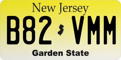 NJ license plate B82VMM