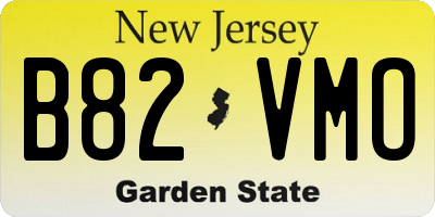 NJ license plate B82VMO