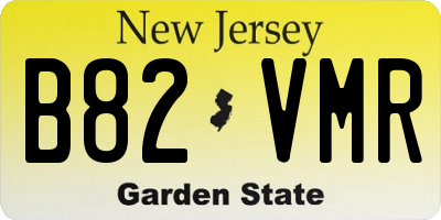 NJ license plate B82VMR