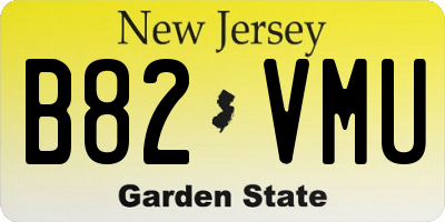 NJ license plate B82VMU