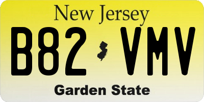 NJ license plate B82VMV