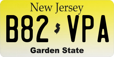 NJ license plate B82VPA