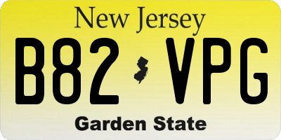 NJ license plate B82VPG