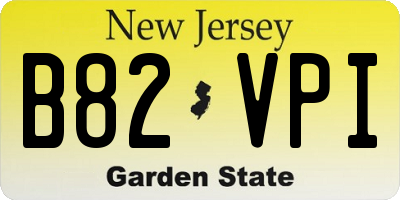 NJ license plate B82VPI