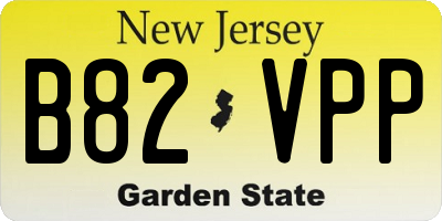 NJ license plate B82VPP