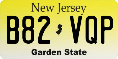 NJ license plate B82VQP