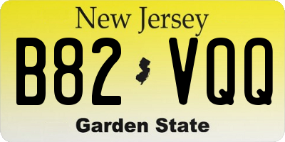NJ license plate B82VQQ