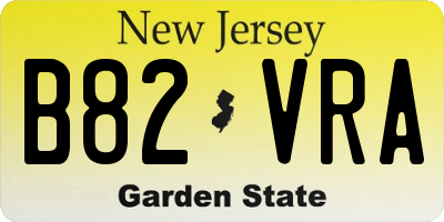 NJ license plate B82VRA