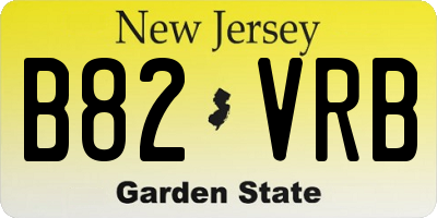 NJ license plate B82VRB